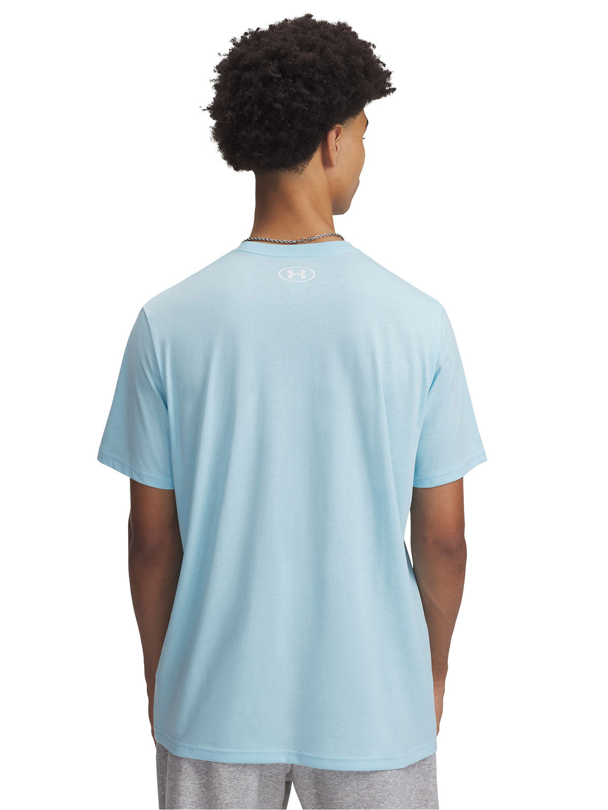 Polera manga corta Under Armour logo azul para hombre