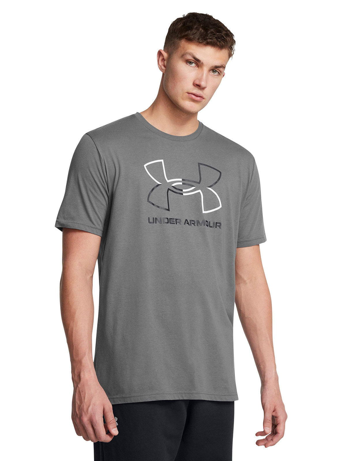 Polera manga corta Under Armour foundation gris para hombre