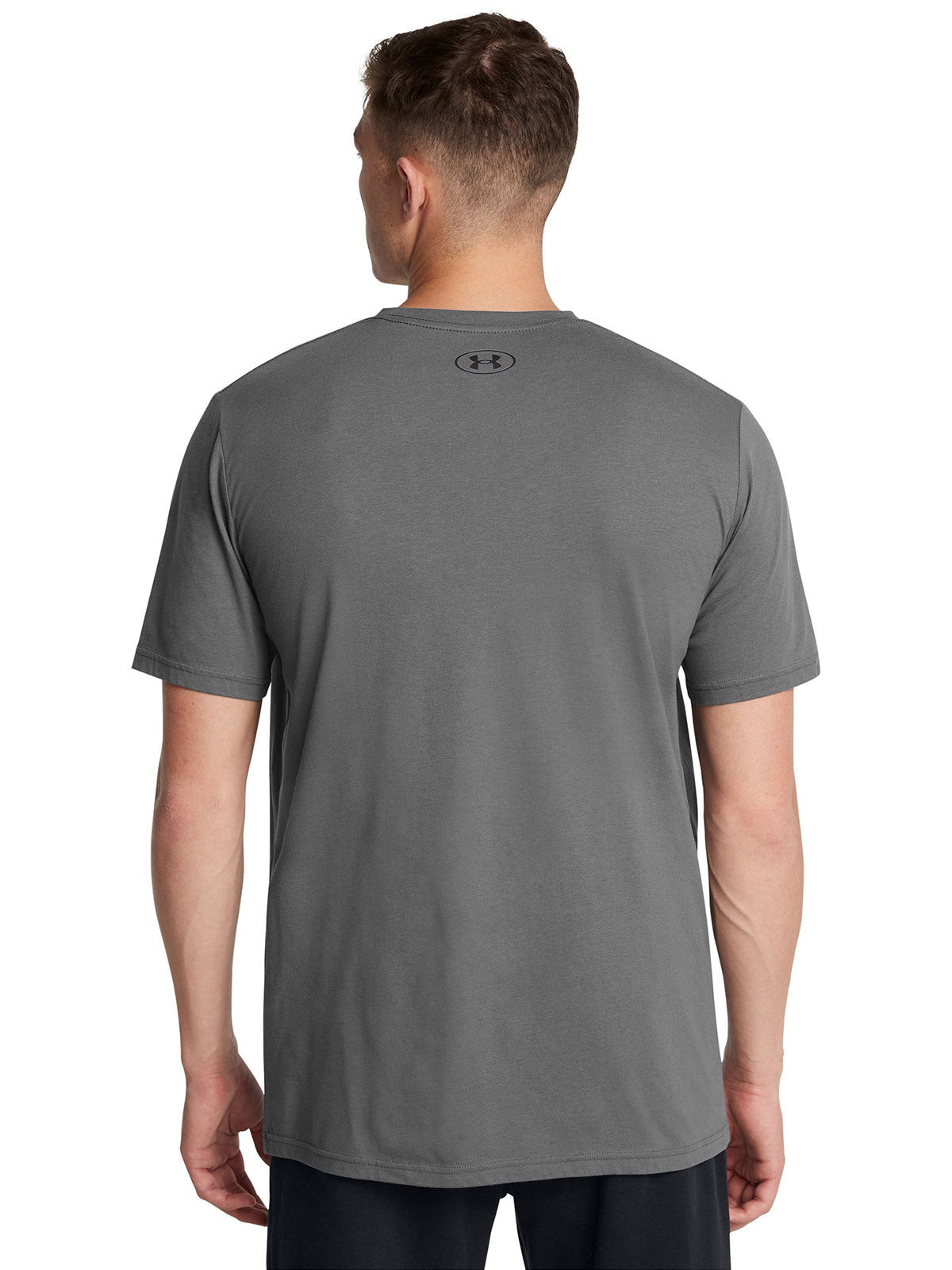 Polera manga corta Under Armour foundation gris para hombre