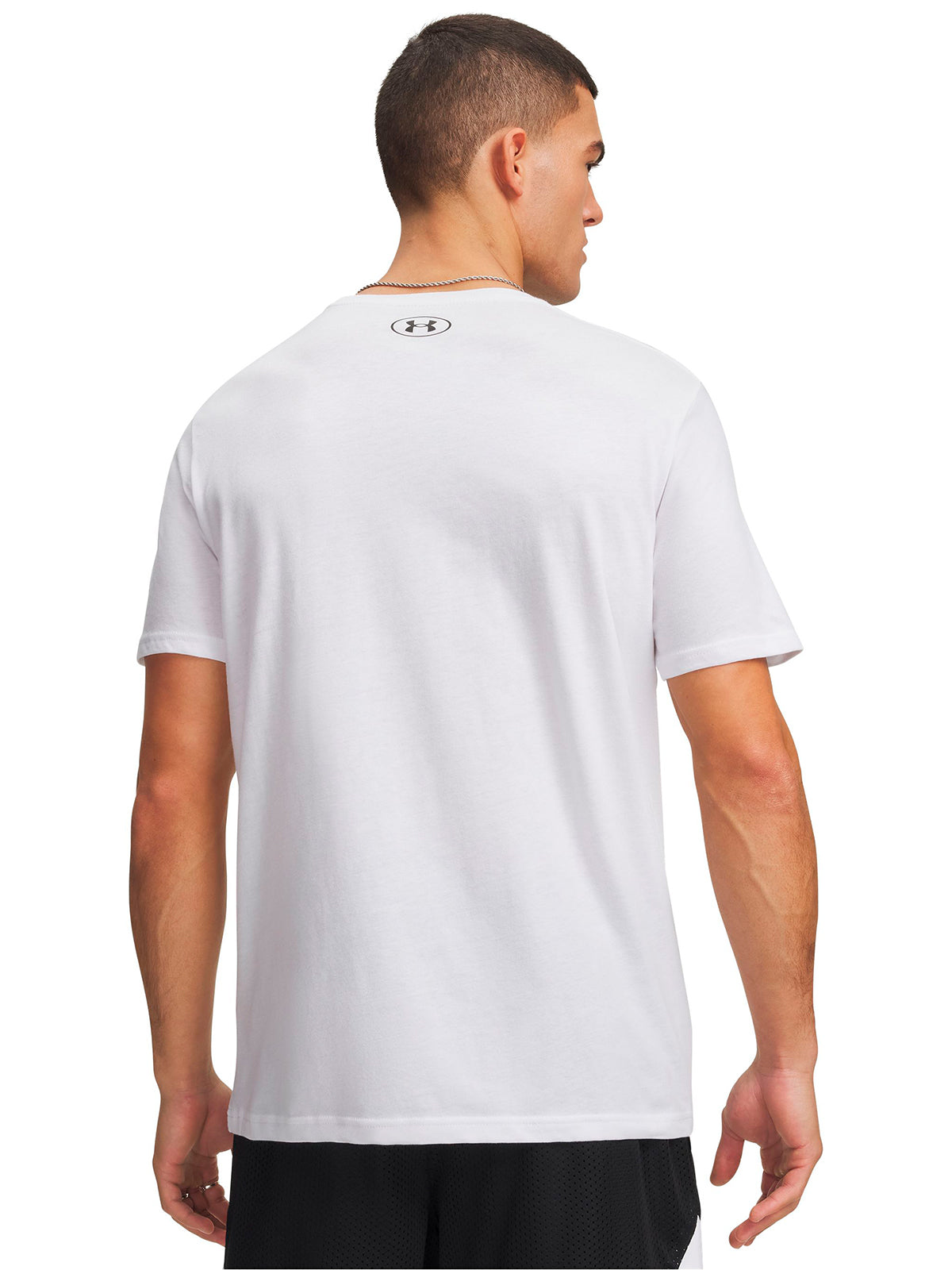 Polera manga corta UA Foundation blanco para hombre