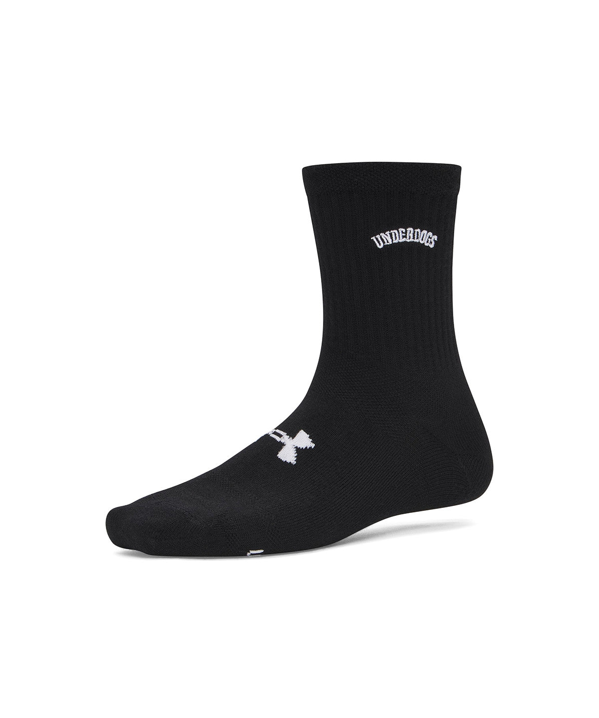 UA Essential 3-Pack Mid Crew Calcetín negro para mujer