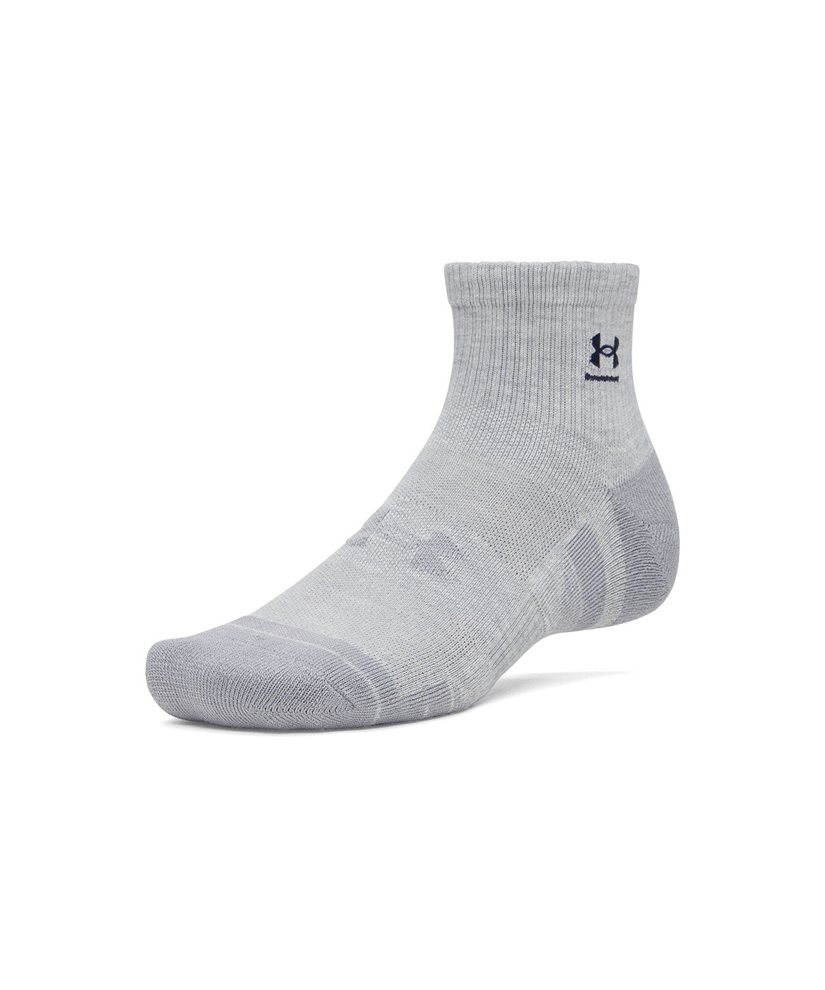 UA Performance Tech 3-Pack Quarter Calcetín gris unisex