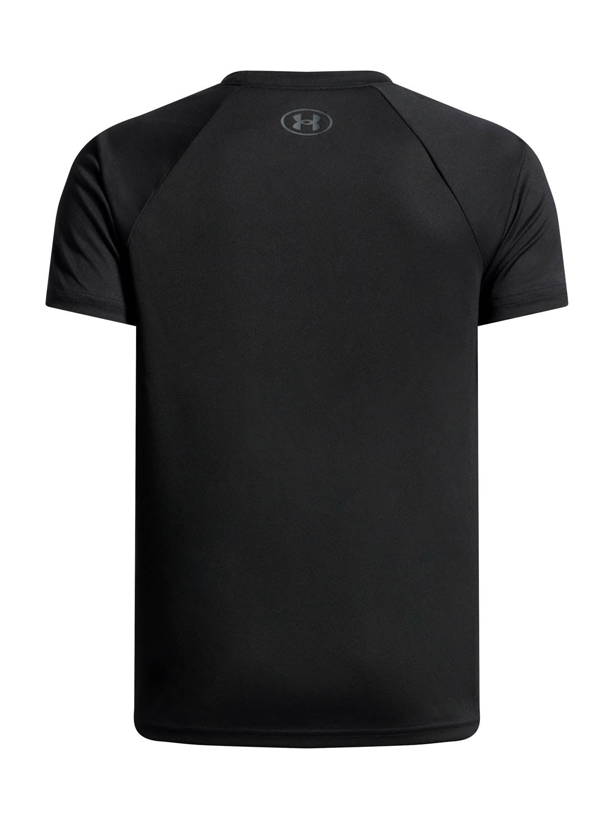 Polera manga corta de entrenamiento para niño Tech Split Wordmark negro Under Armour