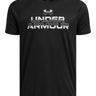 UA Tech Split Wordmark Polera Manga Corta negro para niño