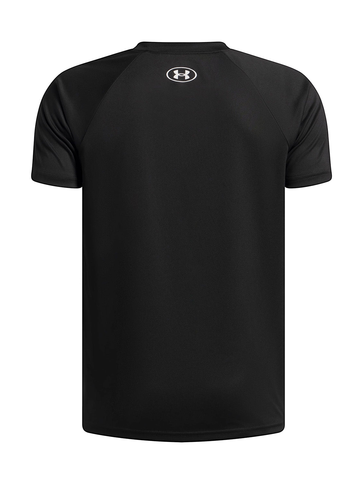UA Tech Split Wordmark Polera Manga Corta negro para niño