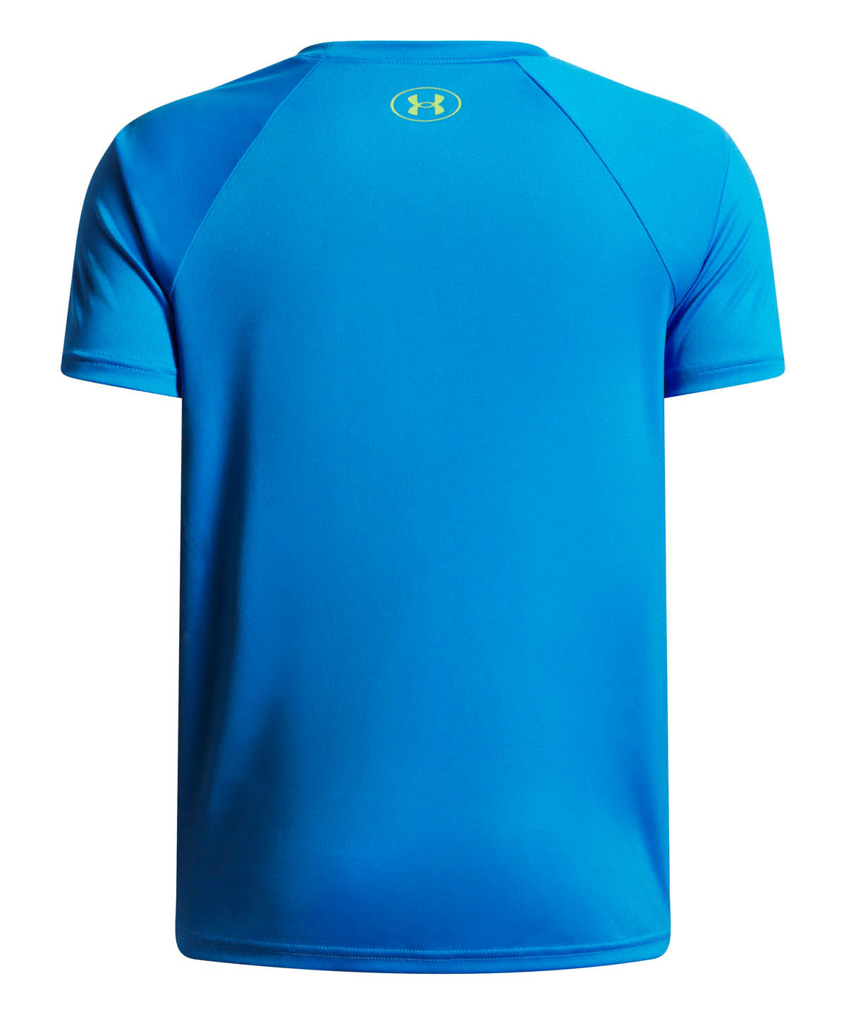 Polera manga corta de entrenamiento para niño Tech Split Wordmark azul Under Armour