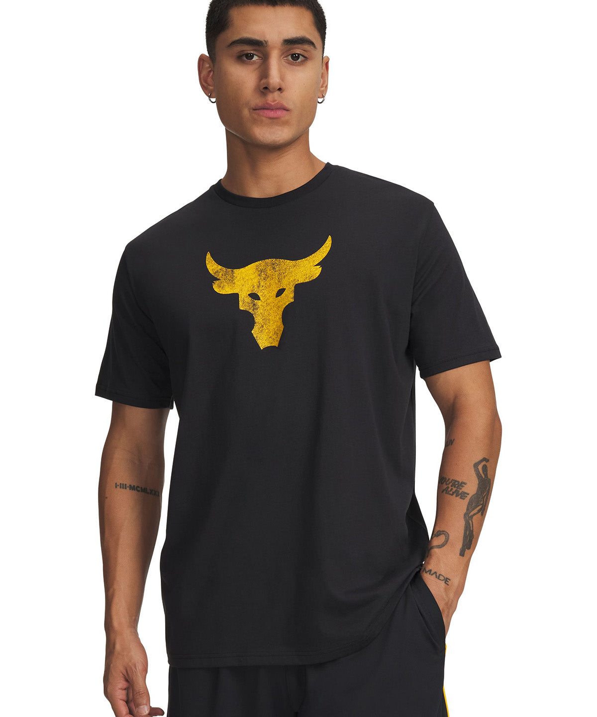 UA Project Rock Payoff Graphic Polera manga corta negro para hombre