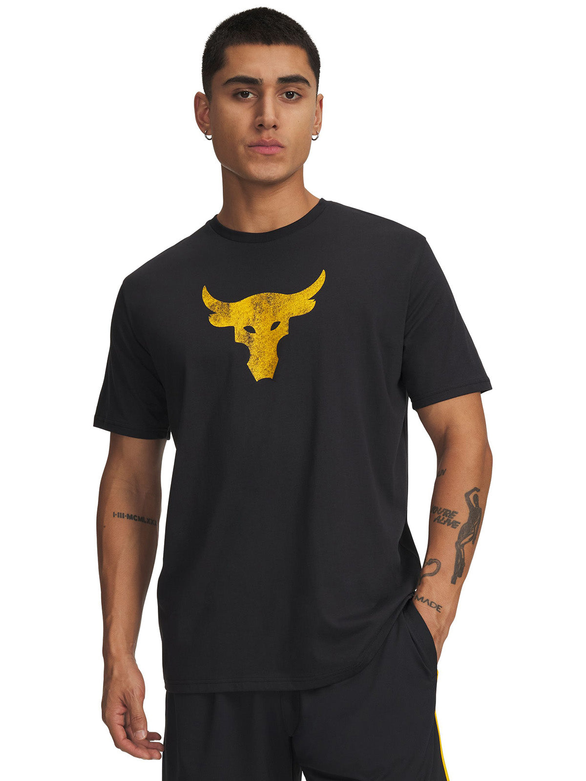 UA Project Rock Payoff Graphic Polera manga corta negro para hombre