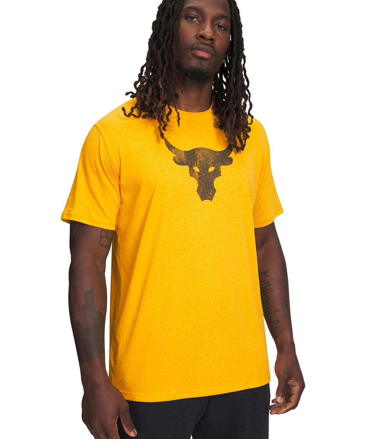 UA Project Rock Payoff Graphic Polera manga corta amarillo para hombre