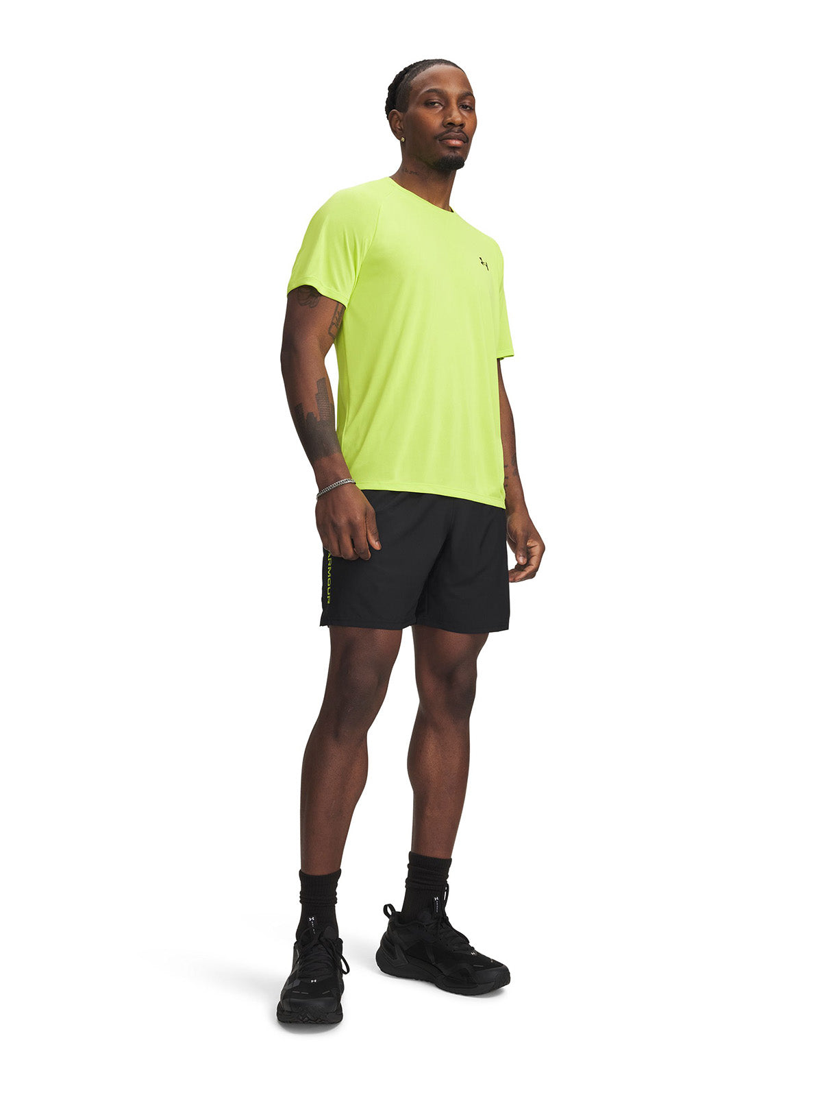Short UA Tech Woven Wordmark negro para hombre