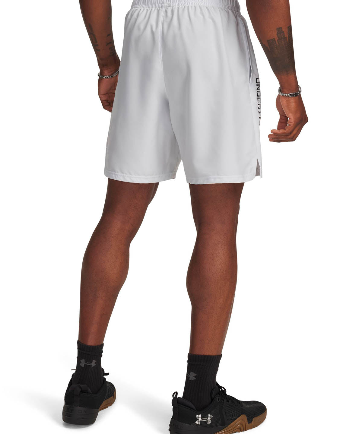 Short de entrenamiento para para hombre Tech Woven Wordmark Gris Under Armour
