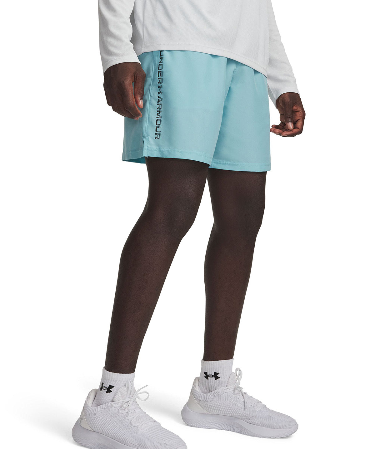 UA Tech Woven Wordmark Short azul para hombre