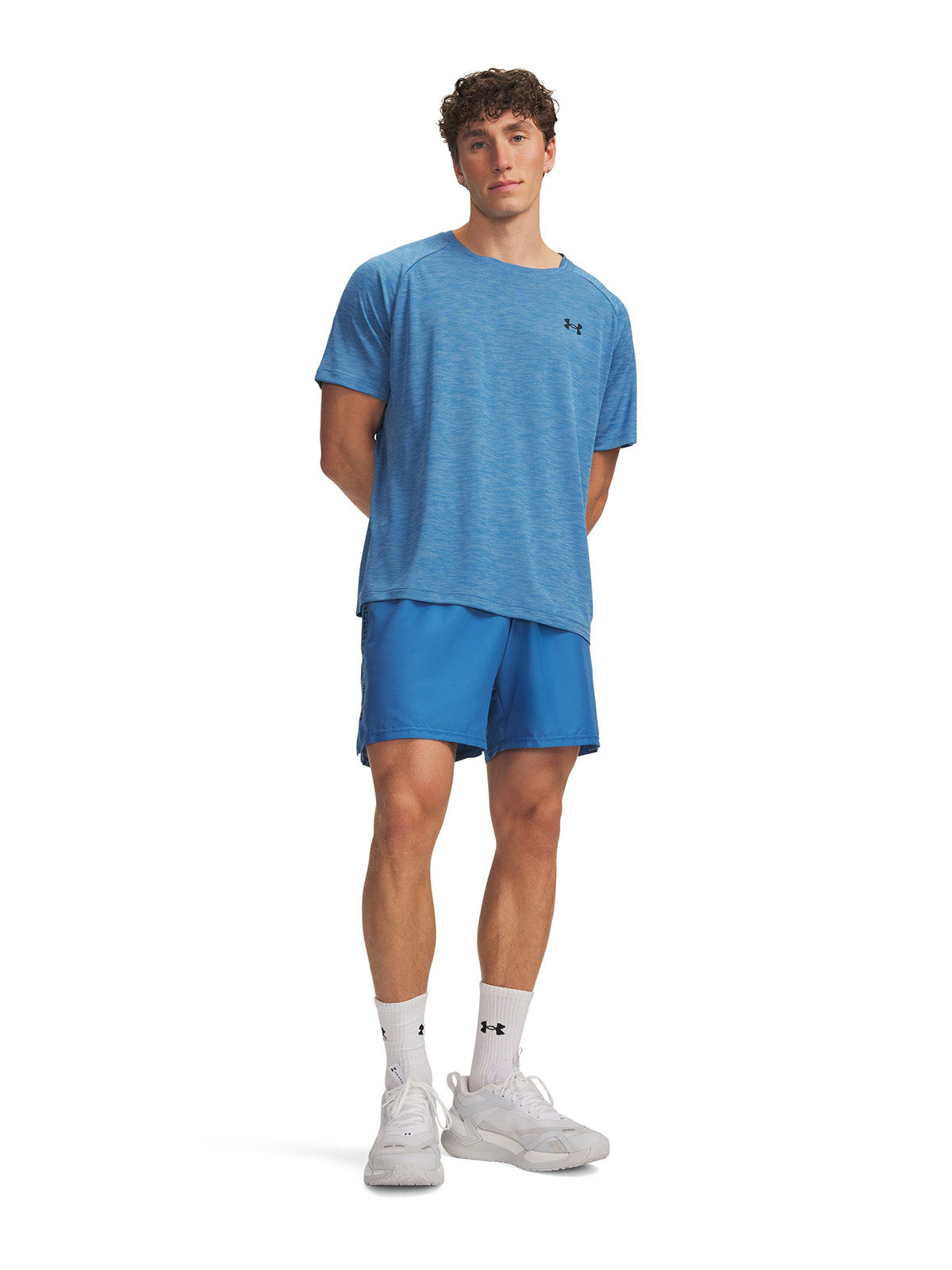 Short UA Tech Woven Wordmark azul para hombre