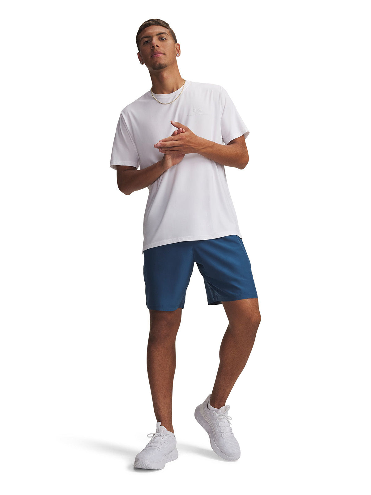 UA Tech Woven Wordmark Short azul para hombre