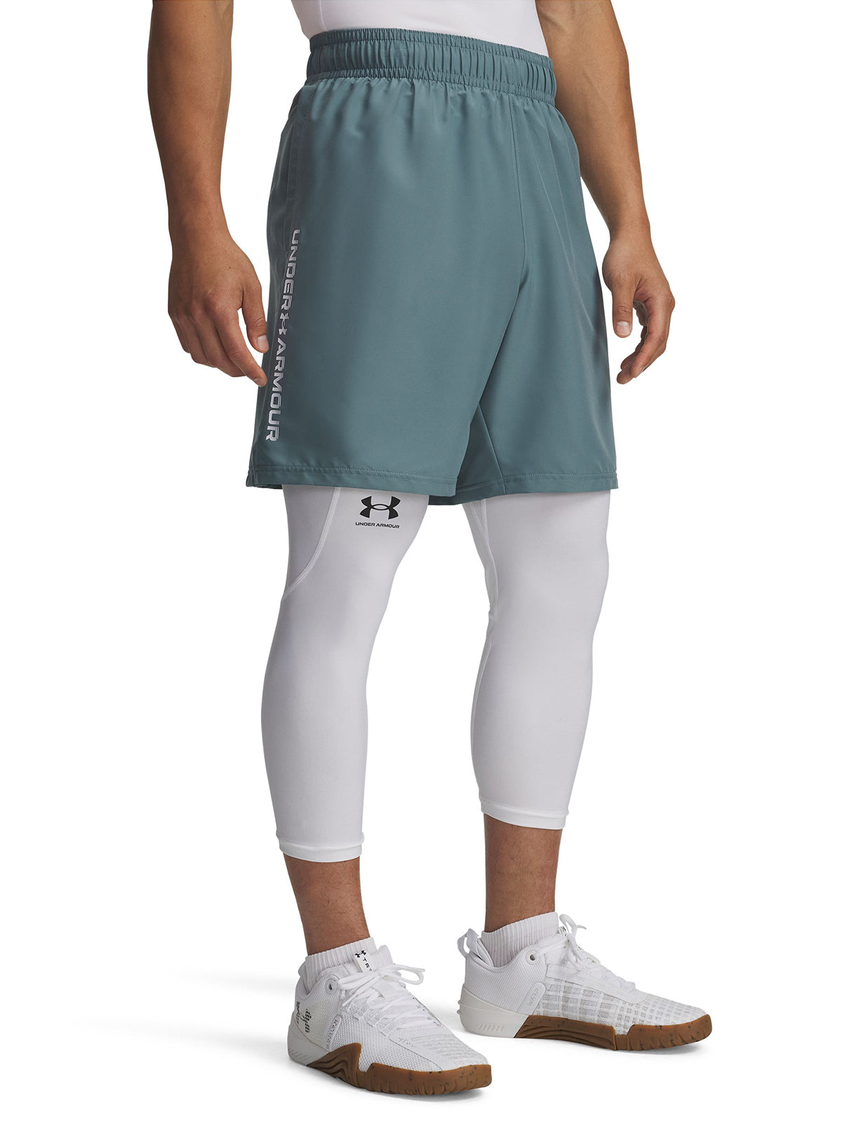 Short de entrenamiento para para hombre Tech Woven Wordmark Azul Under Armour