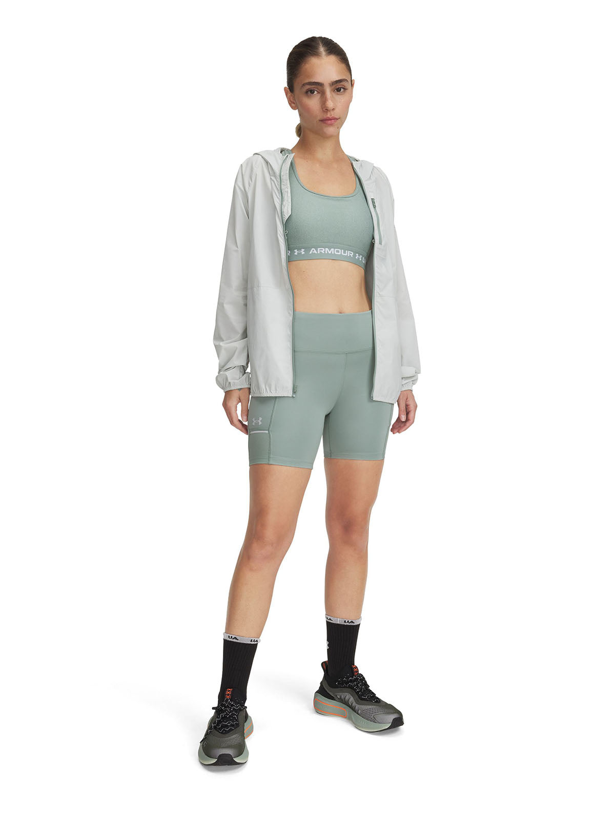 Shorts Under Armour launch verde para mujer