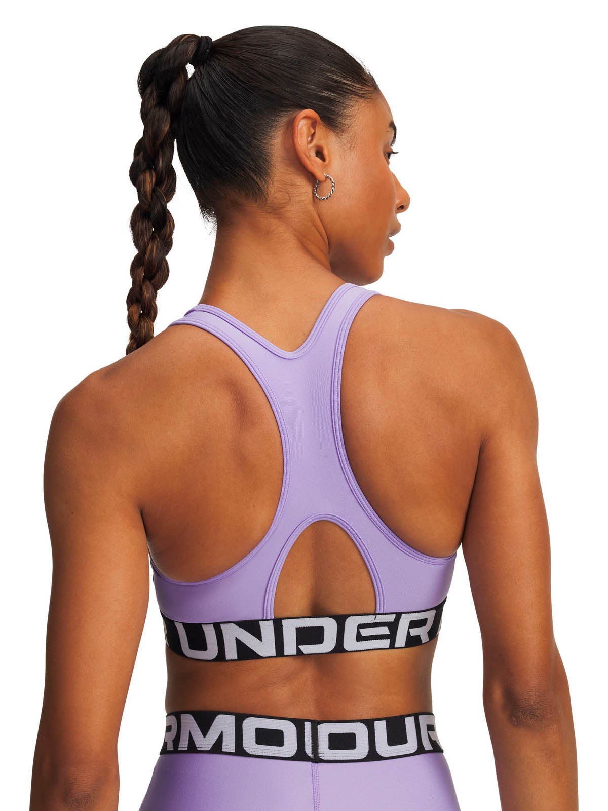Peto de entrenamiento para mujer HeatGear Armour Mid Branded morado Under Armour