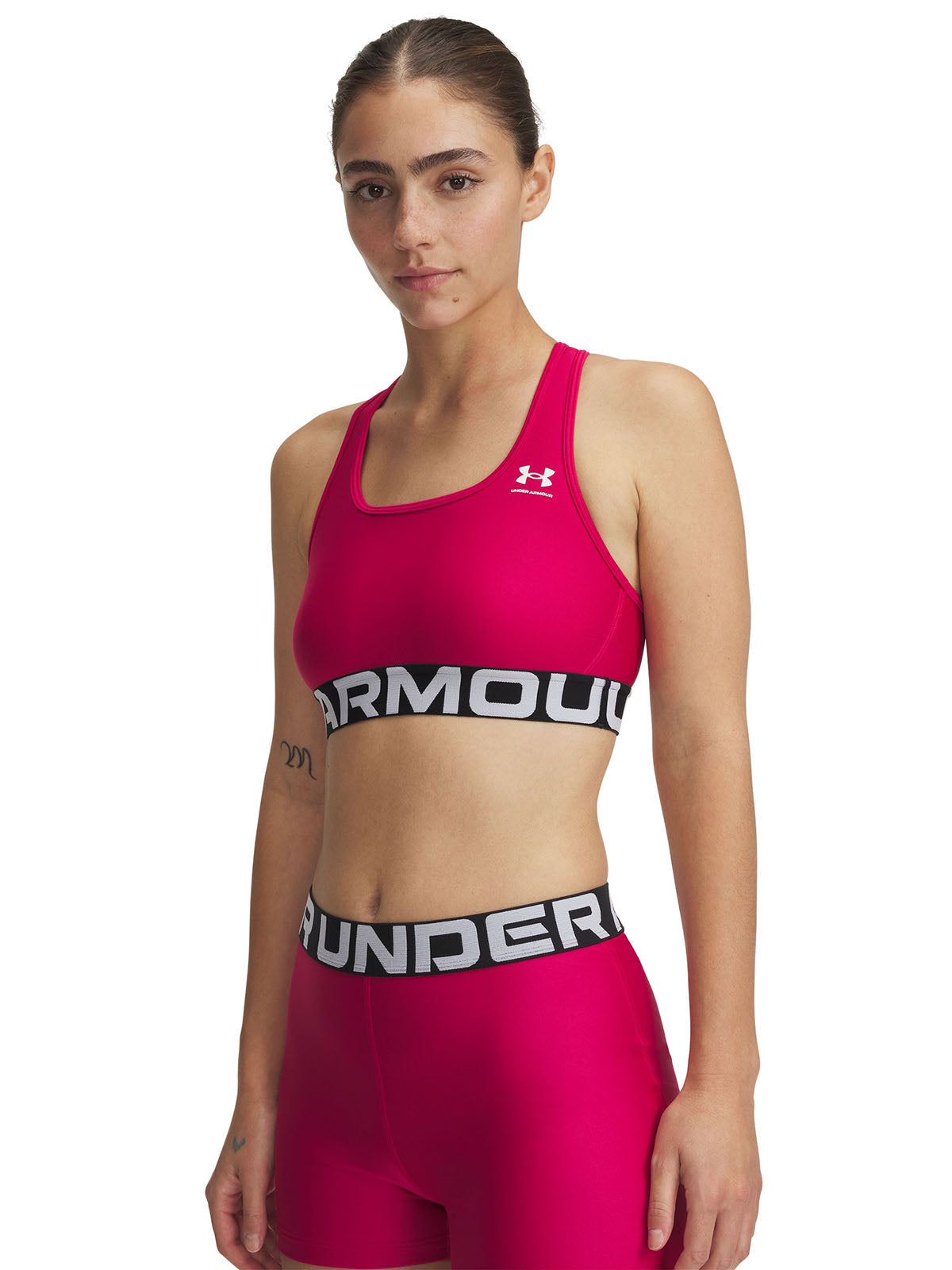 Sostén deportivo Heatgear armour mid morado para mujer Under Armour