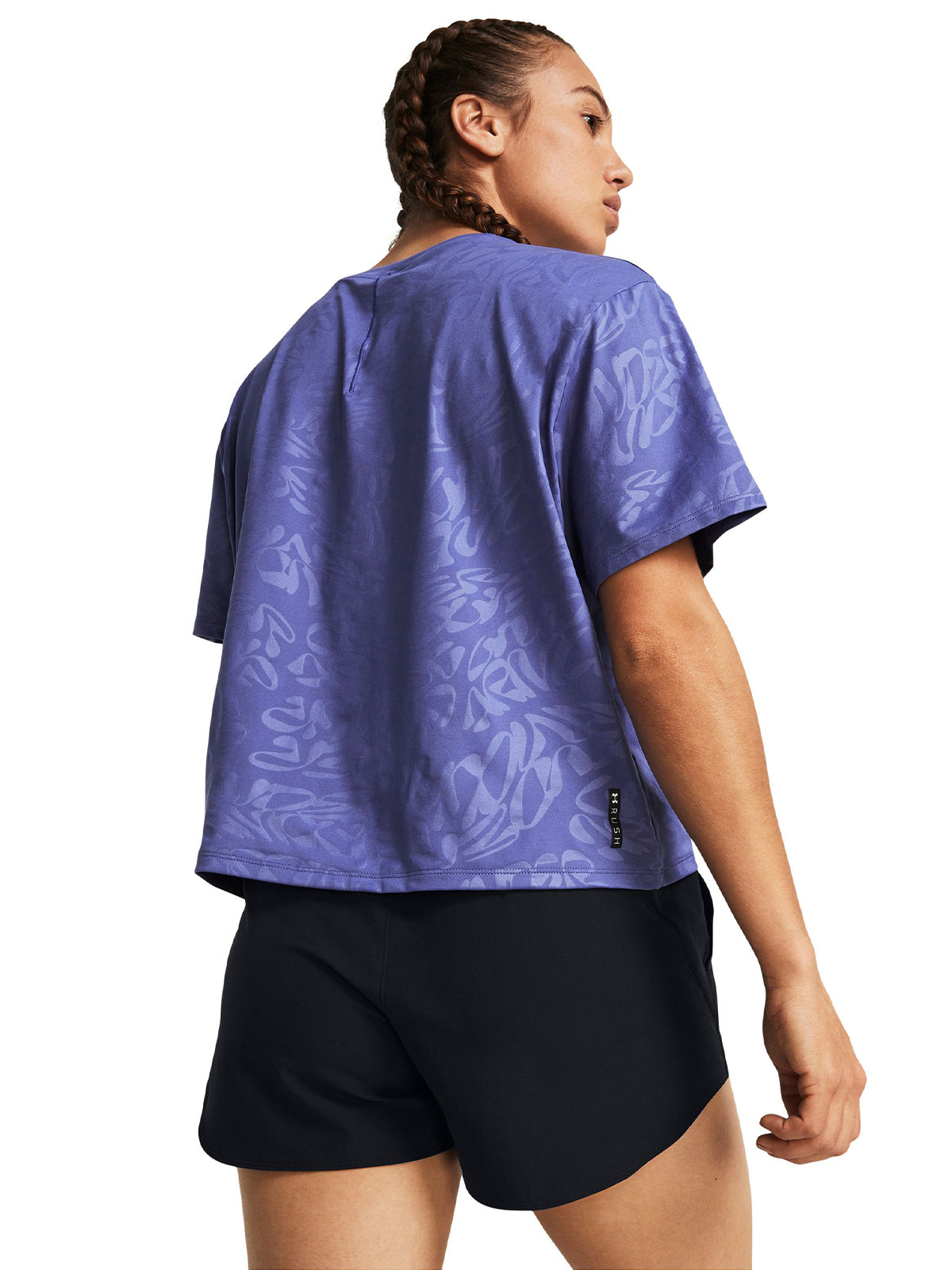 Polera Croptop UA Vanish Energy Emboss para mujer