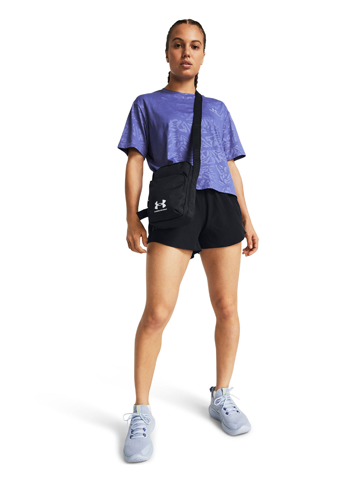 Polera Croptop UA Vanish Energy Emboss para mujer