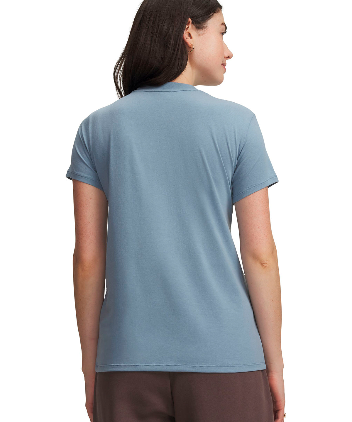 Polera manga corta UA Rival Core azul para mujer