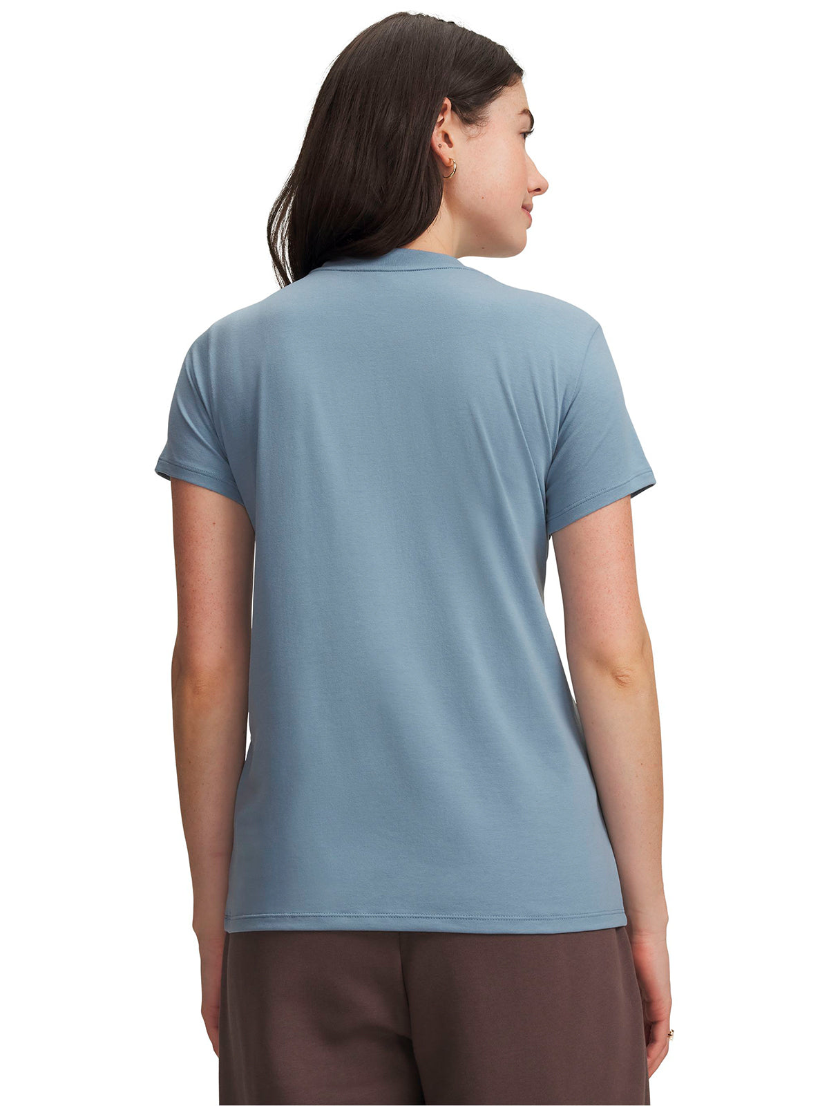 Polera manga corta UA Rival Core azul para mujer