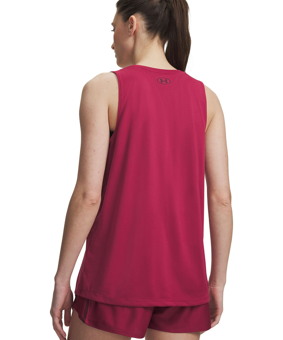Polera sin manga UA Tech roja para mujer
