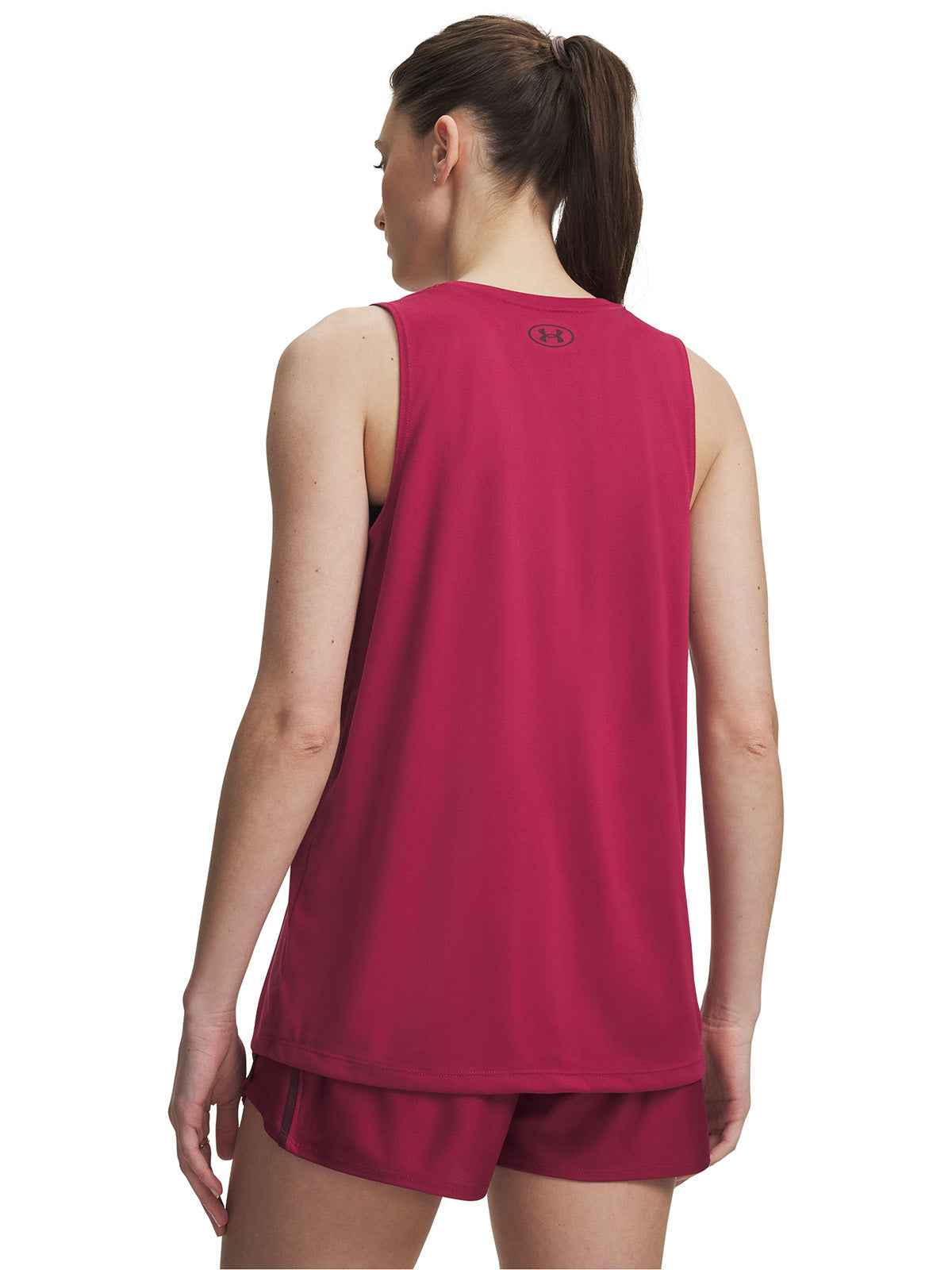 Polera sin manga UA Tech roja para mujer