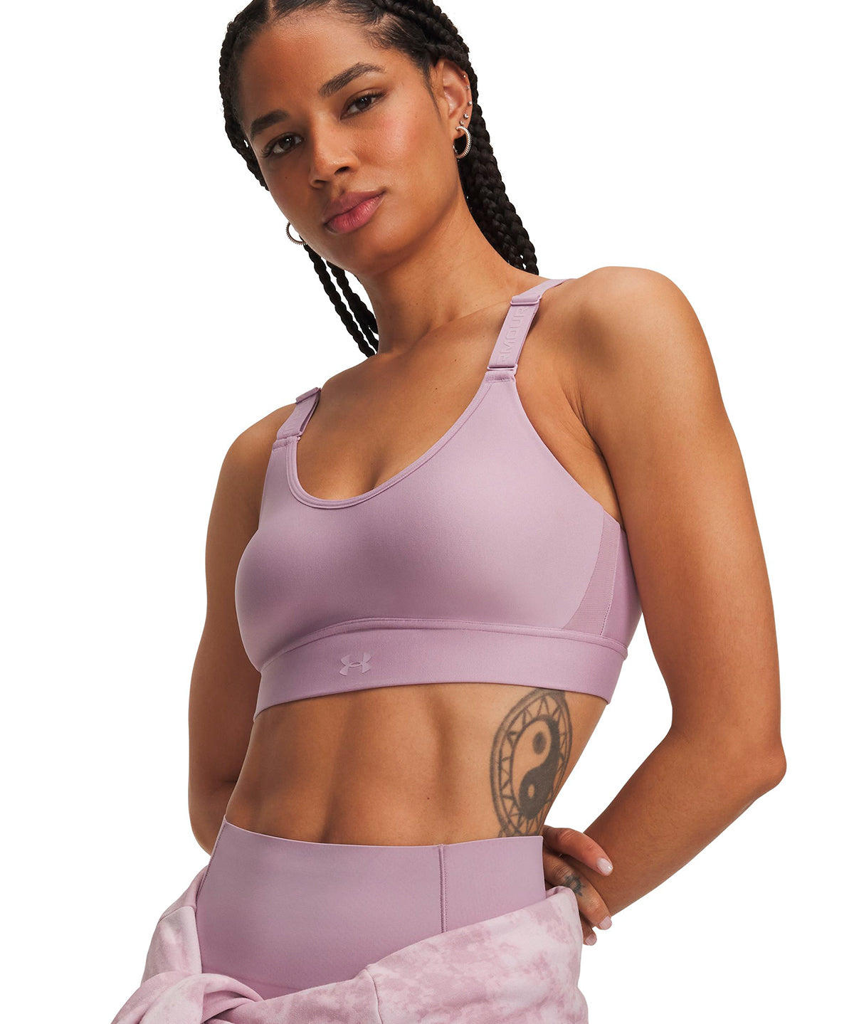 Peto UA Infinity Mid 2.0 rosada para mujer