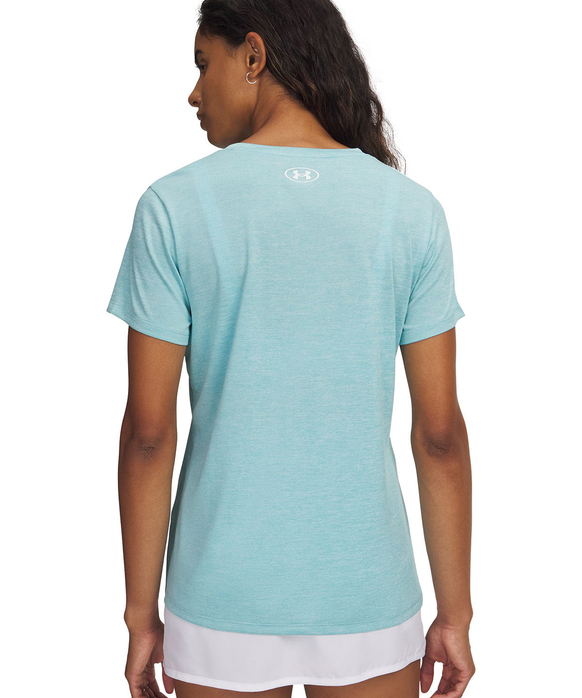 UA Tech Twist Polera Manga Corta azul para mujer