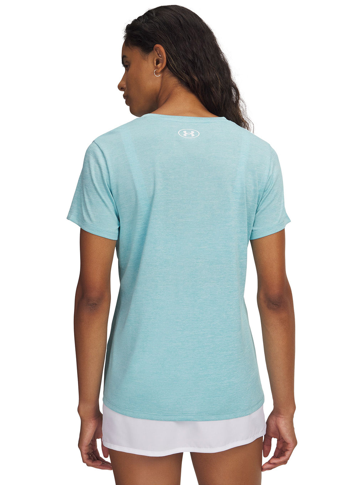 UA Tech Twist Polera Manga Corta azul para mujer