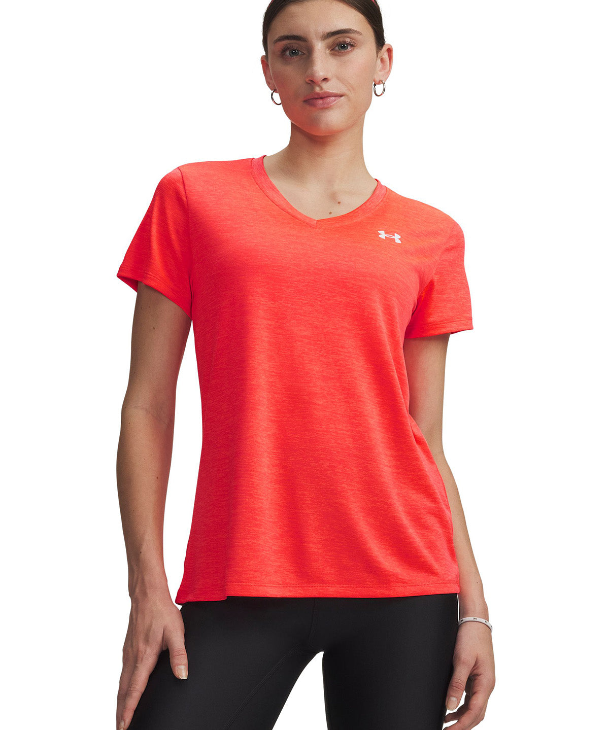 UA Tech Twist Polera Manga Corta rojo para mujer