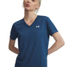 UA Tech Polera Manga Corta azul para mujer