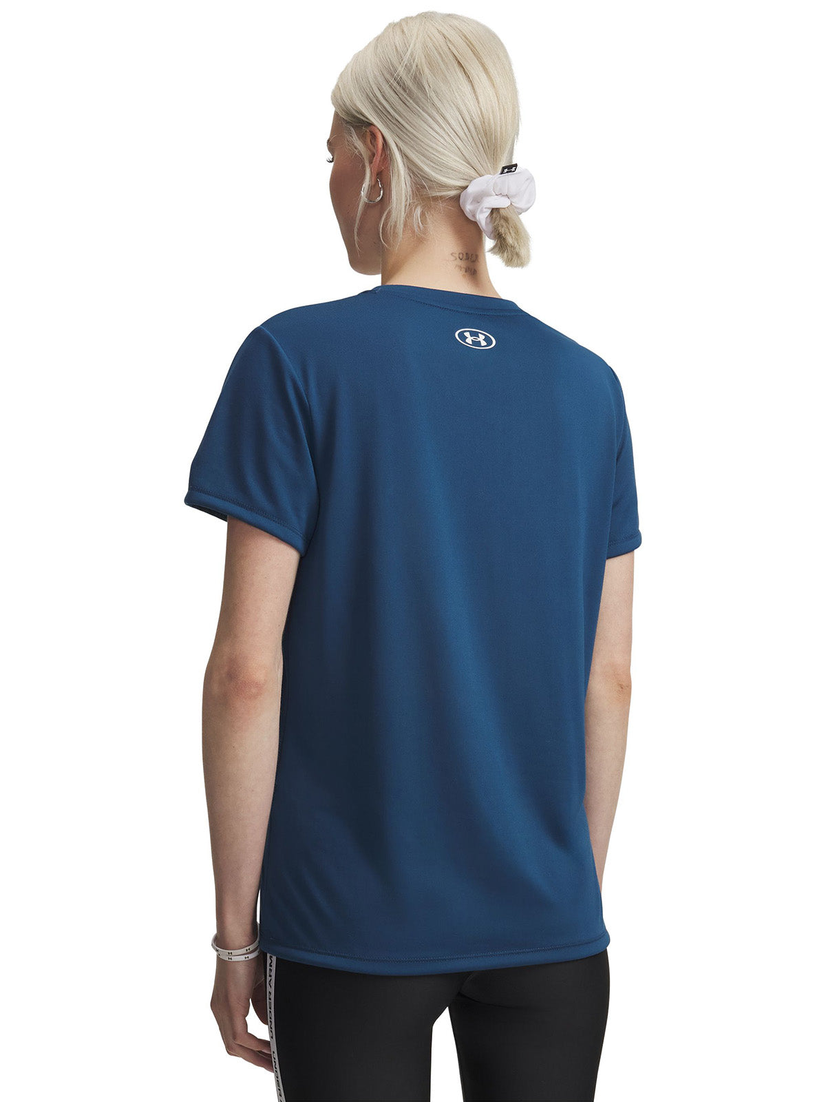 UA Tech Polera Manga Corta azul para mujer