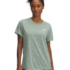 Polera manga corta Under Armour tech twist verde para mujer