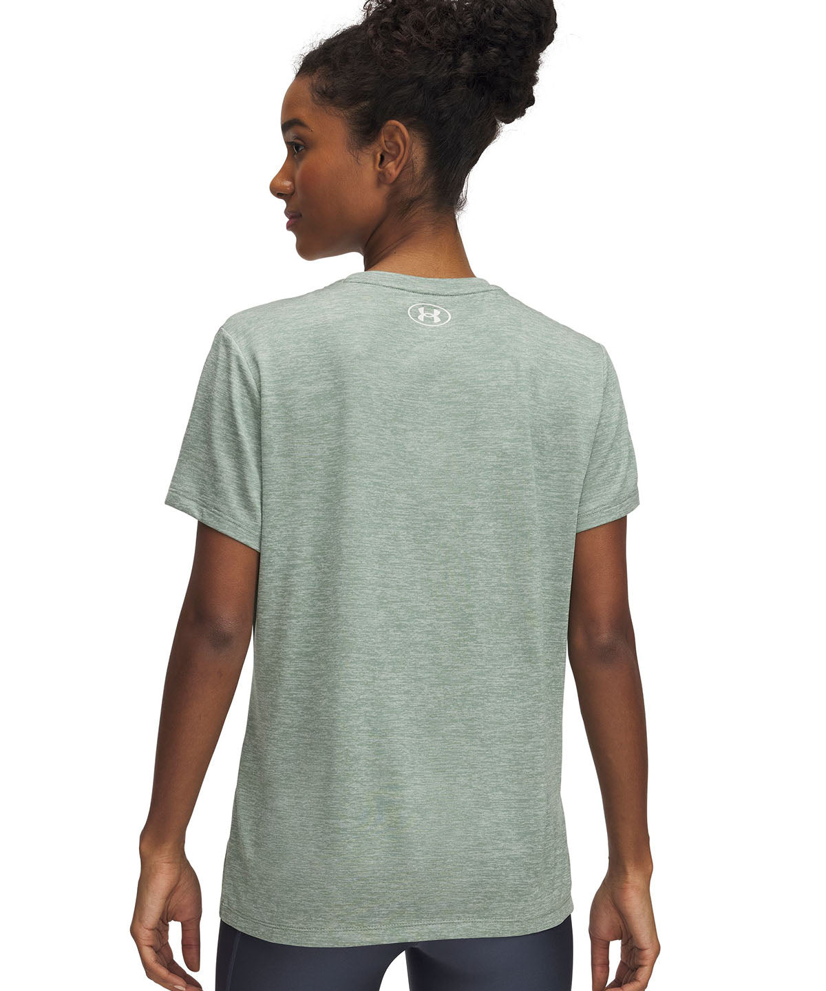 Polera manga corta Under Armour tech twist verde para mujer