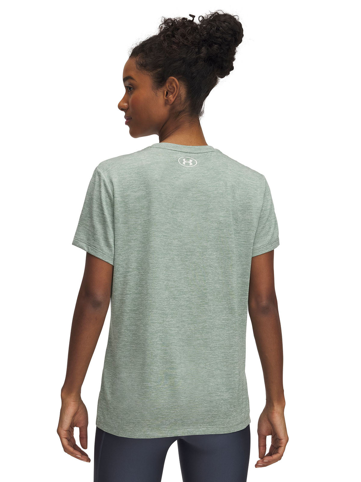Polera manga corta Under Armour tech twist verde para mujer