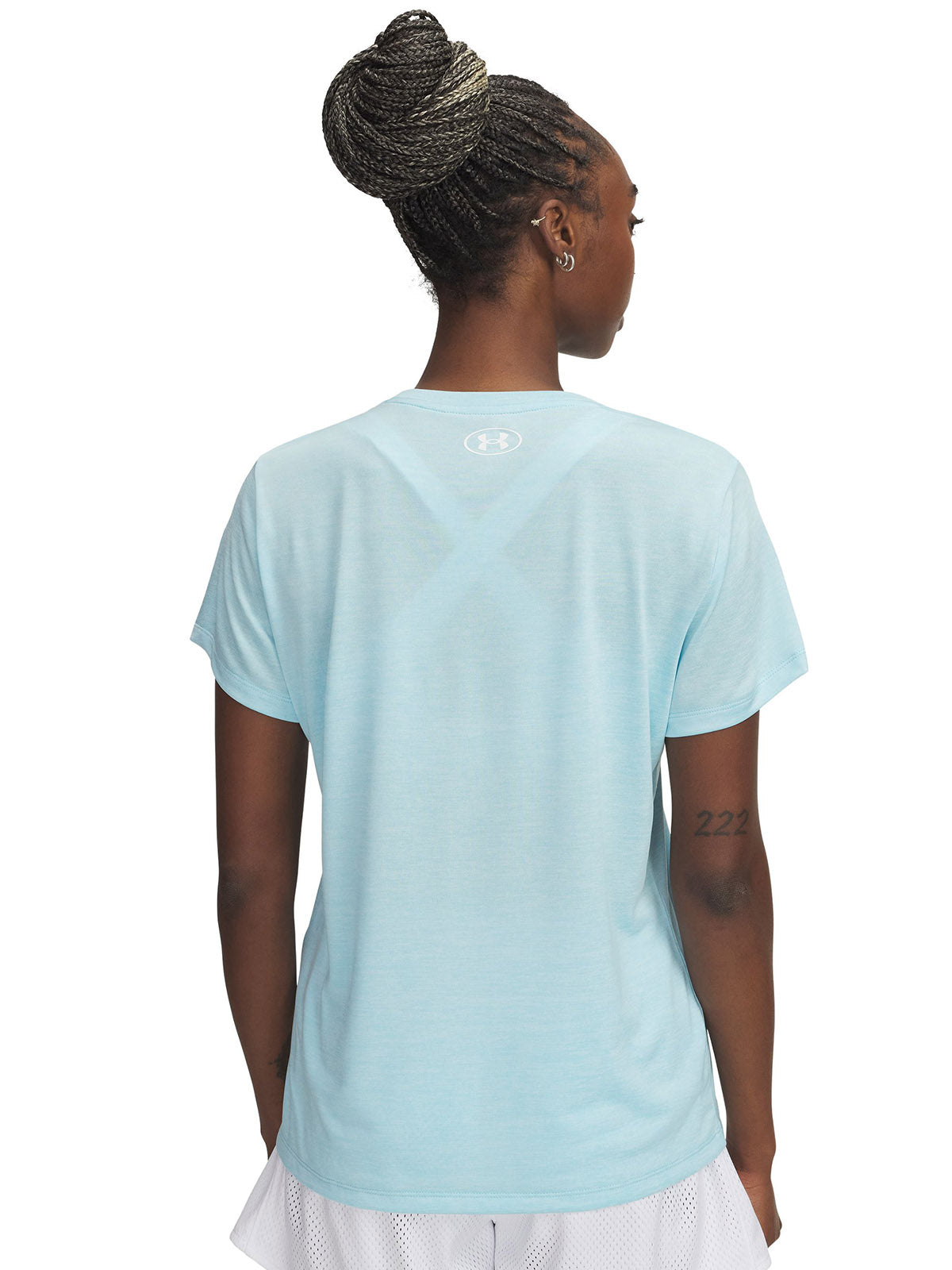 Polera manga corta Under Armour tech twist azul para mujer