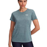 Polera manga corta de entrenamiento para mujer Tech Twist azul Under Armour