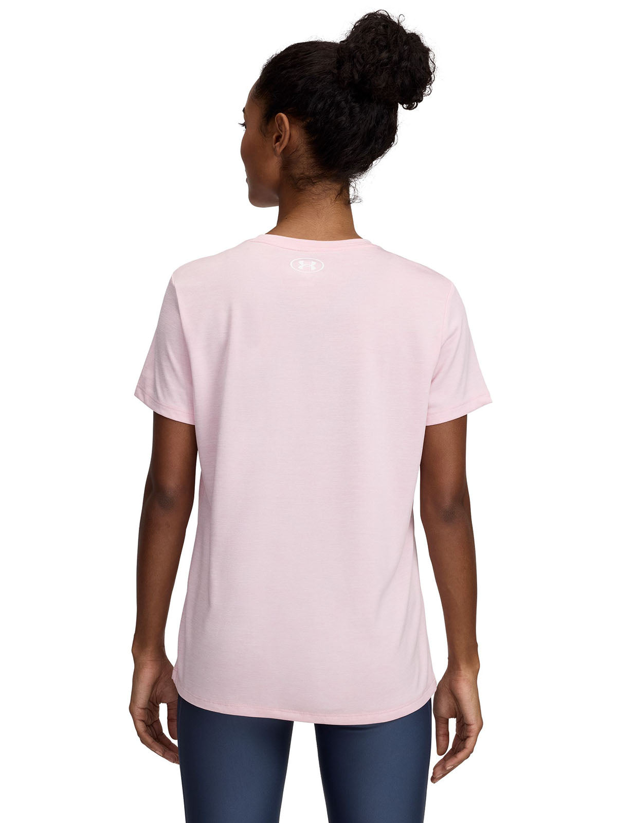 Polera manga corta Under Armour tech twist rosado para mujer