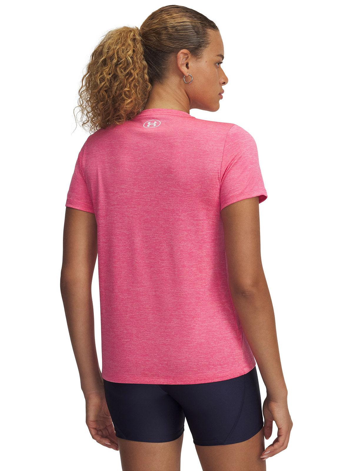 Polera manga corta Under Armour tech twist rosado para mujer