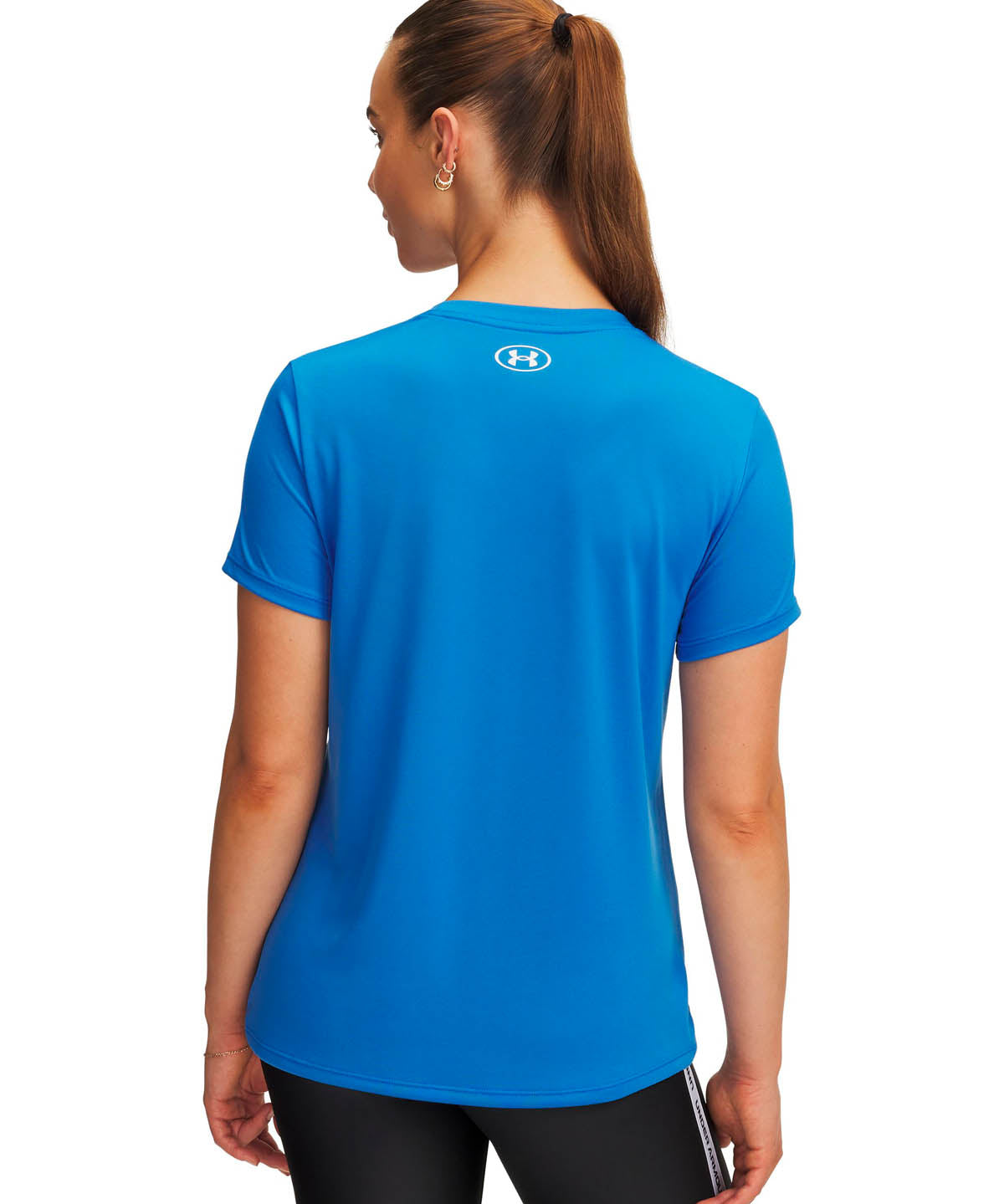 Polera manga corta de entrenamiento para mujer Tech azul Under Armour