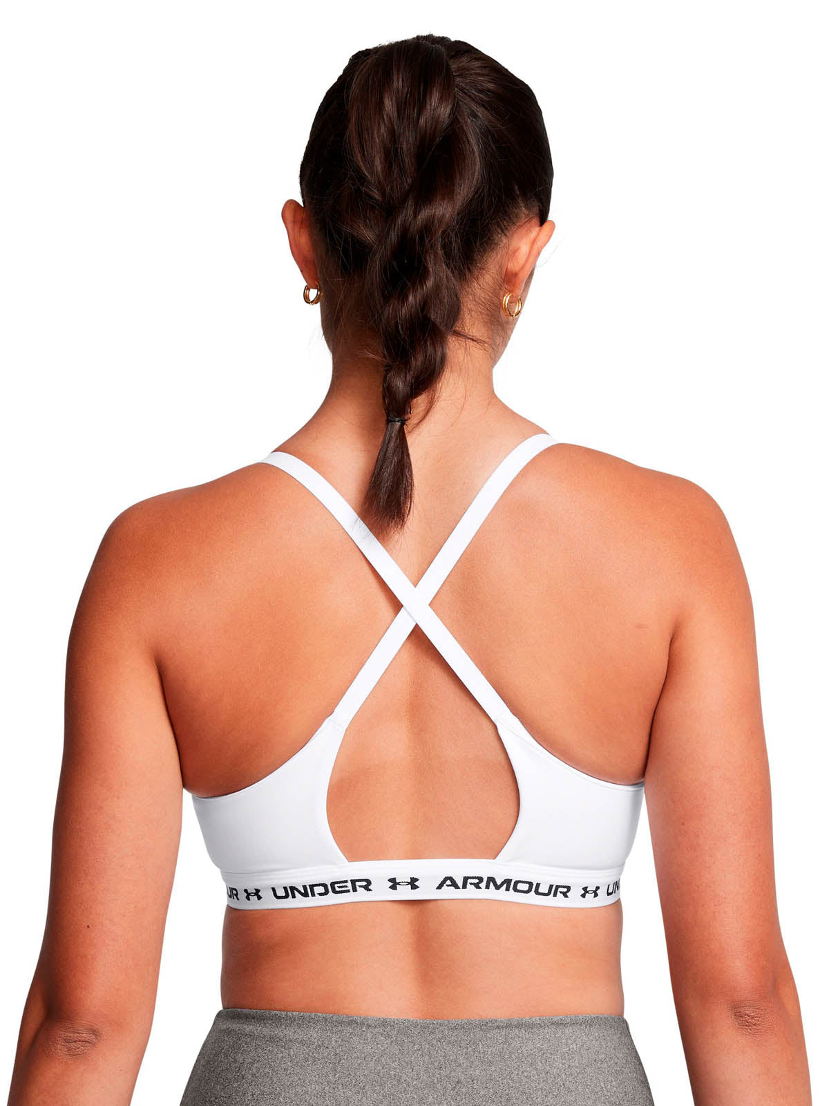 Sostén deportivo Under Armour crossback low blanco para mujer