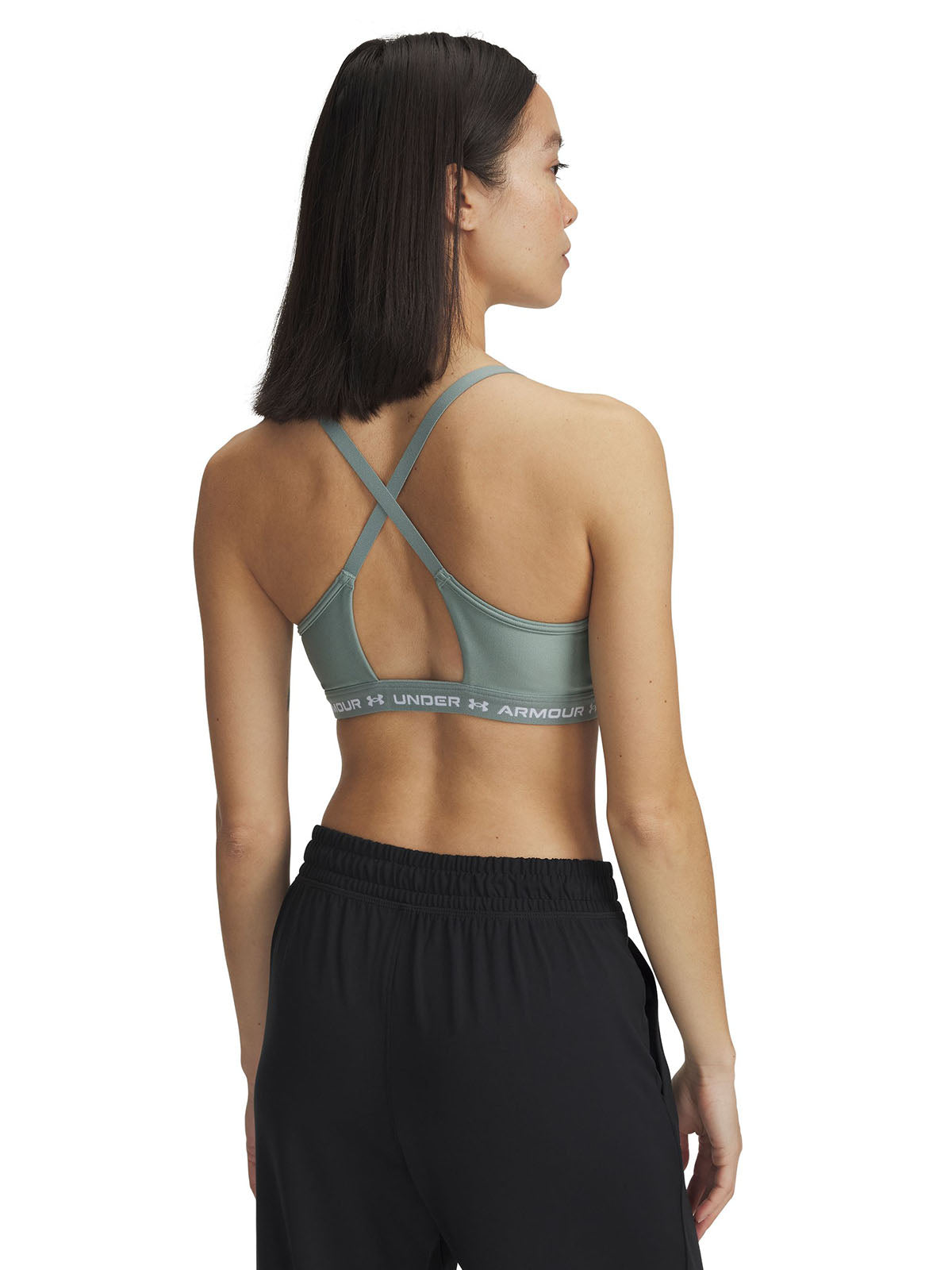Sostén deportivo Under Armour crossback low verde para mujer