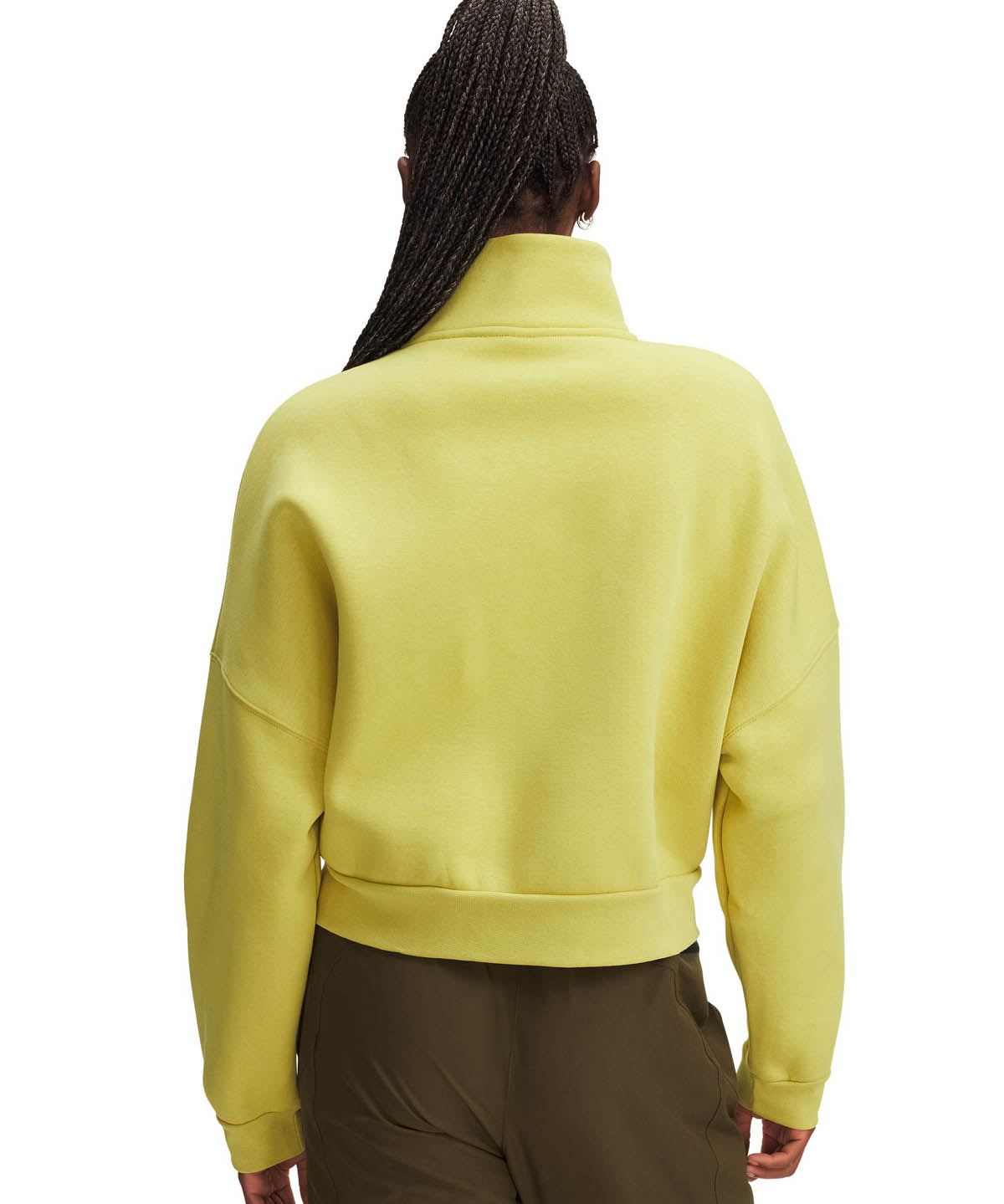 Polerón Lifestyle para mujer Icon Fleece Oversized ½ Zip amarillo Under Armour