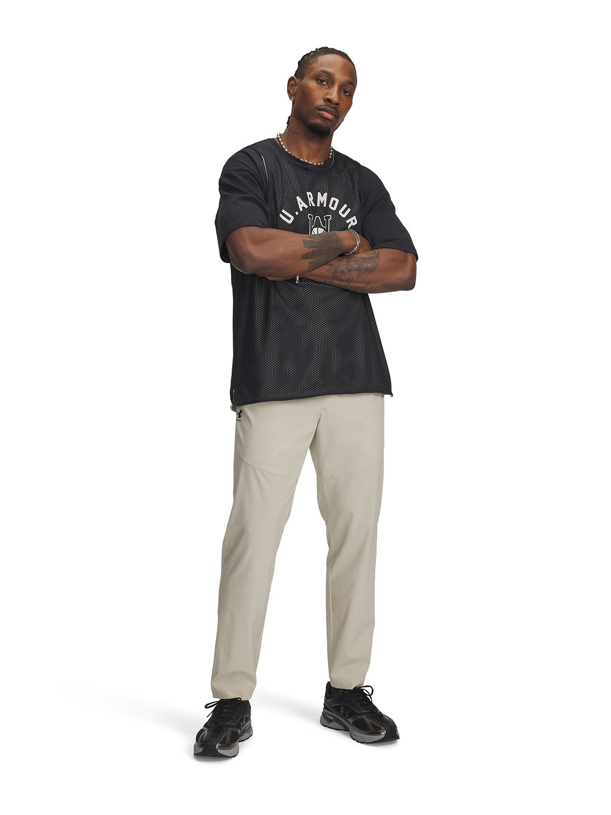 Pantalon UA Vibe Woven café para hombre