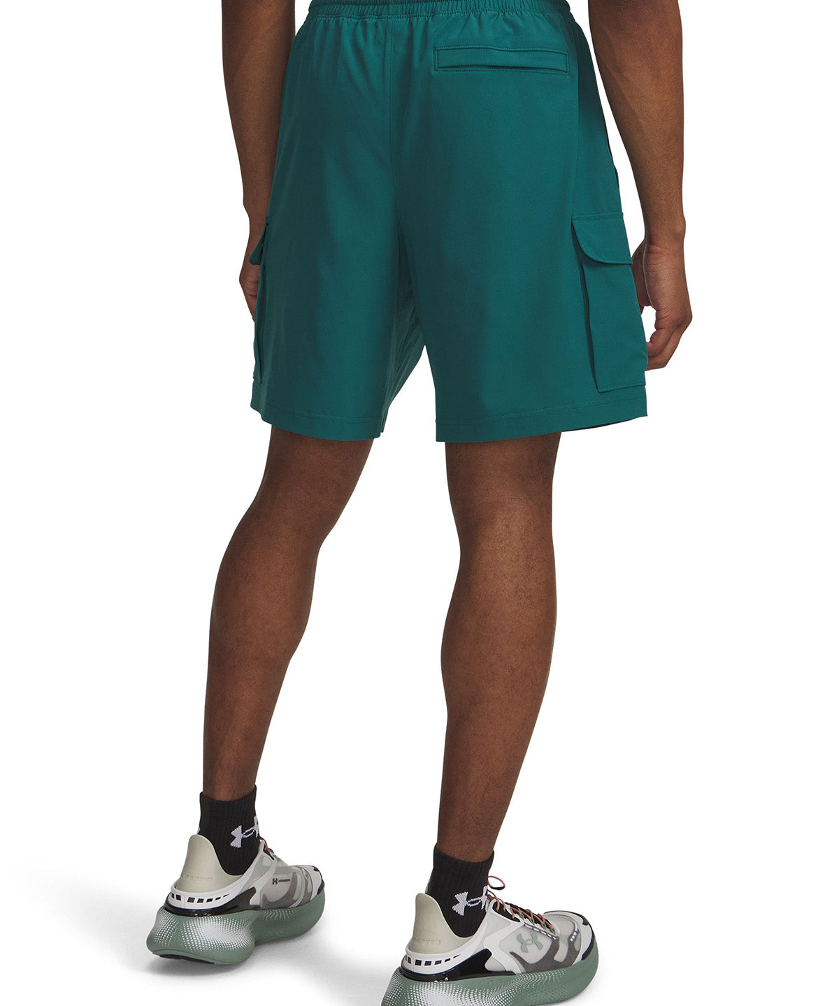 UA Vibe Woven Cargo Short verde para hombre