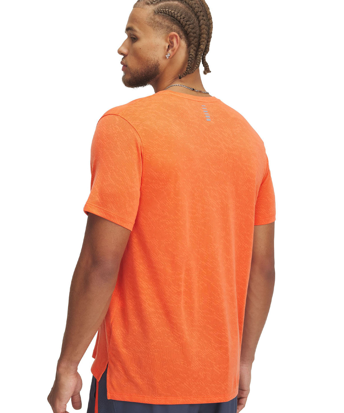 Polera manga corta Under Armour launch camo naranjo para hombre