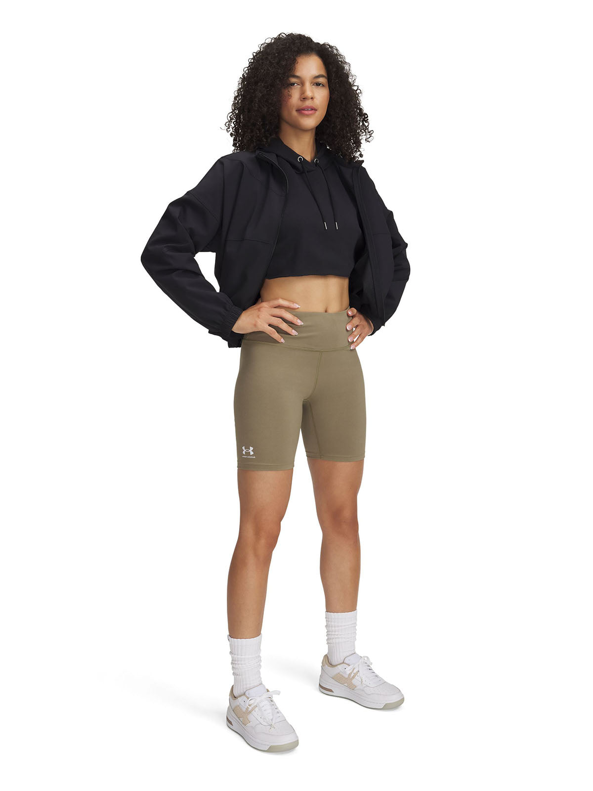 Shorts Under Armour Rival café para mujer