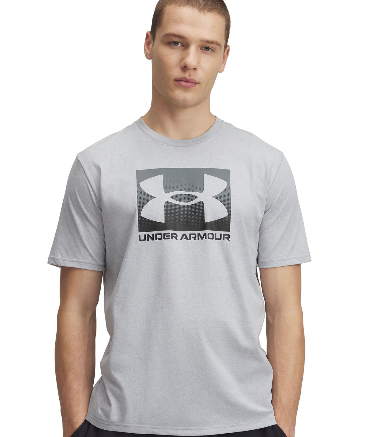 Polera manga corta Under Armour boxed sports gris para hombre